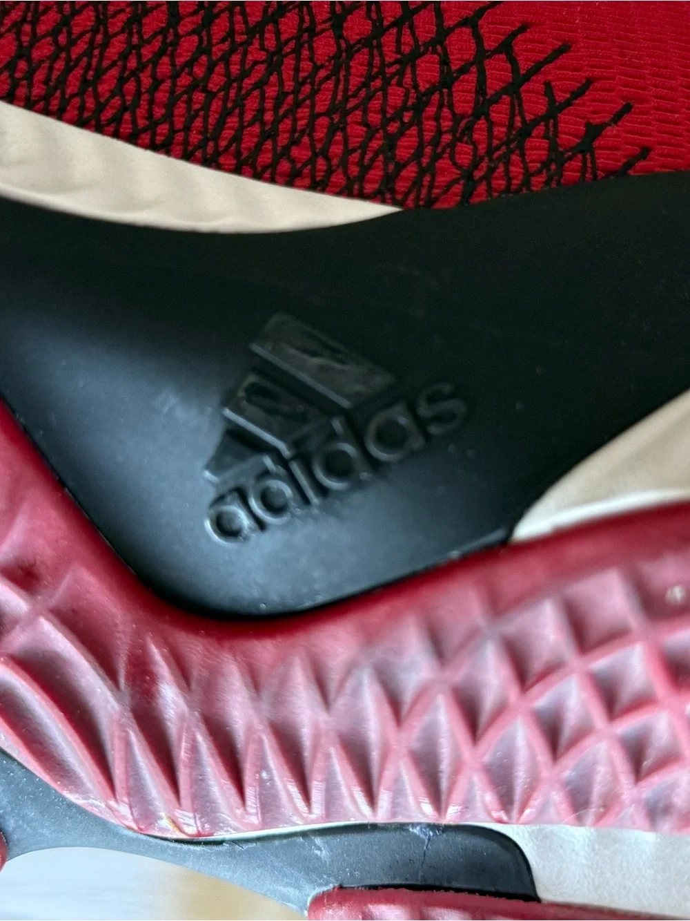 Adidas Men’s Red Nebraska Huskers Sneakers with White Midsole